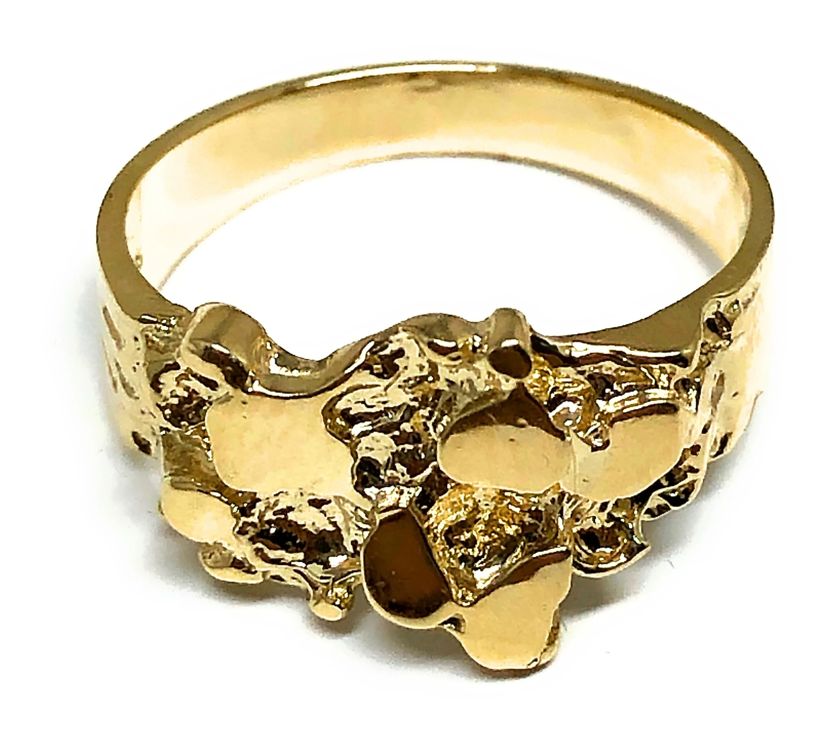 10k Solid Gold Yellow Classic Nugget Ring