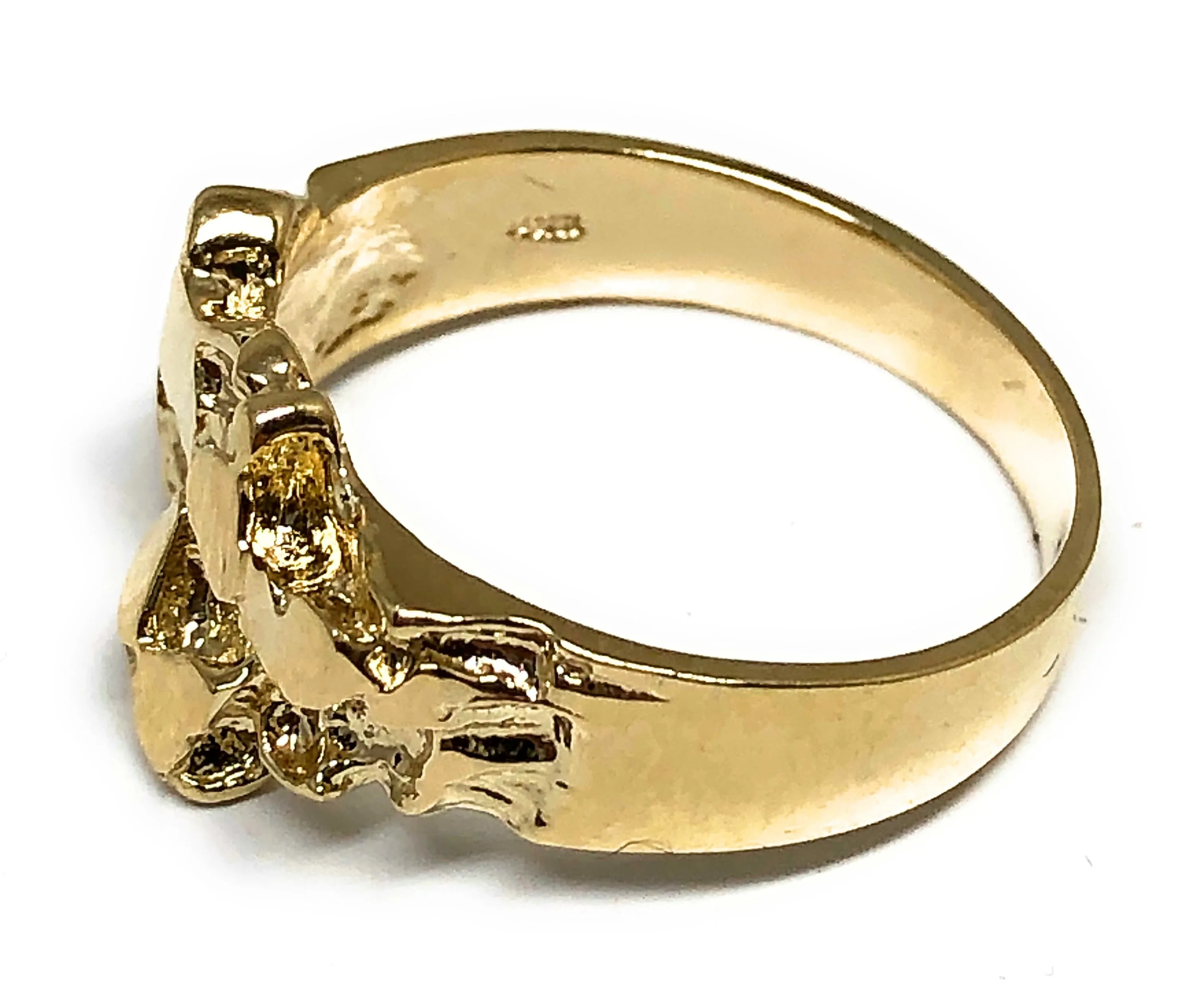 10k Solid Gold Yellow Classic Nugget Ring