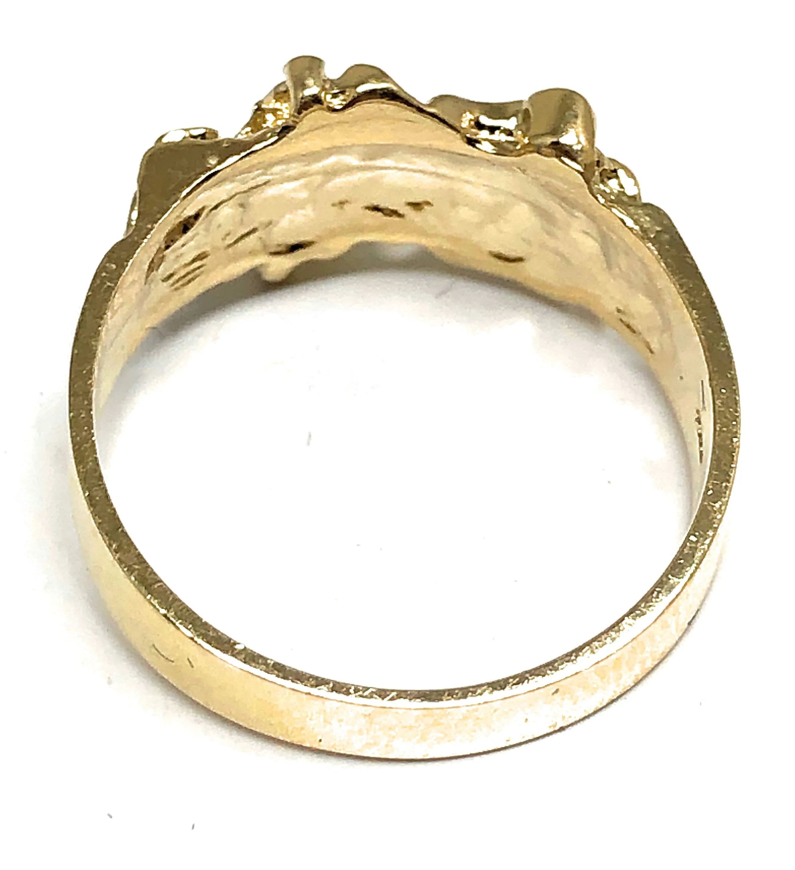 10k Solid Gold Yellow Classic Nugget Ring