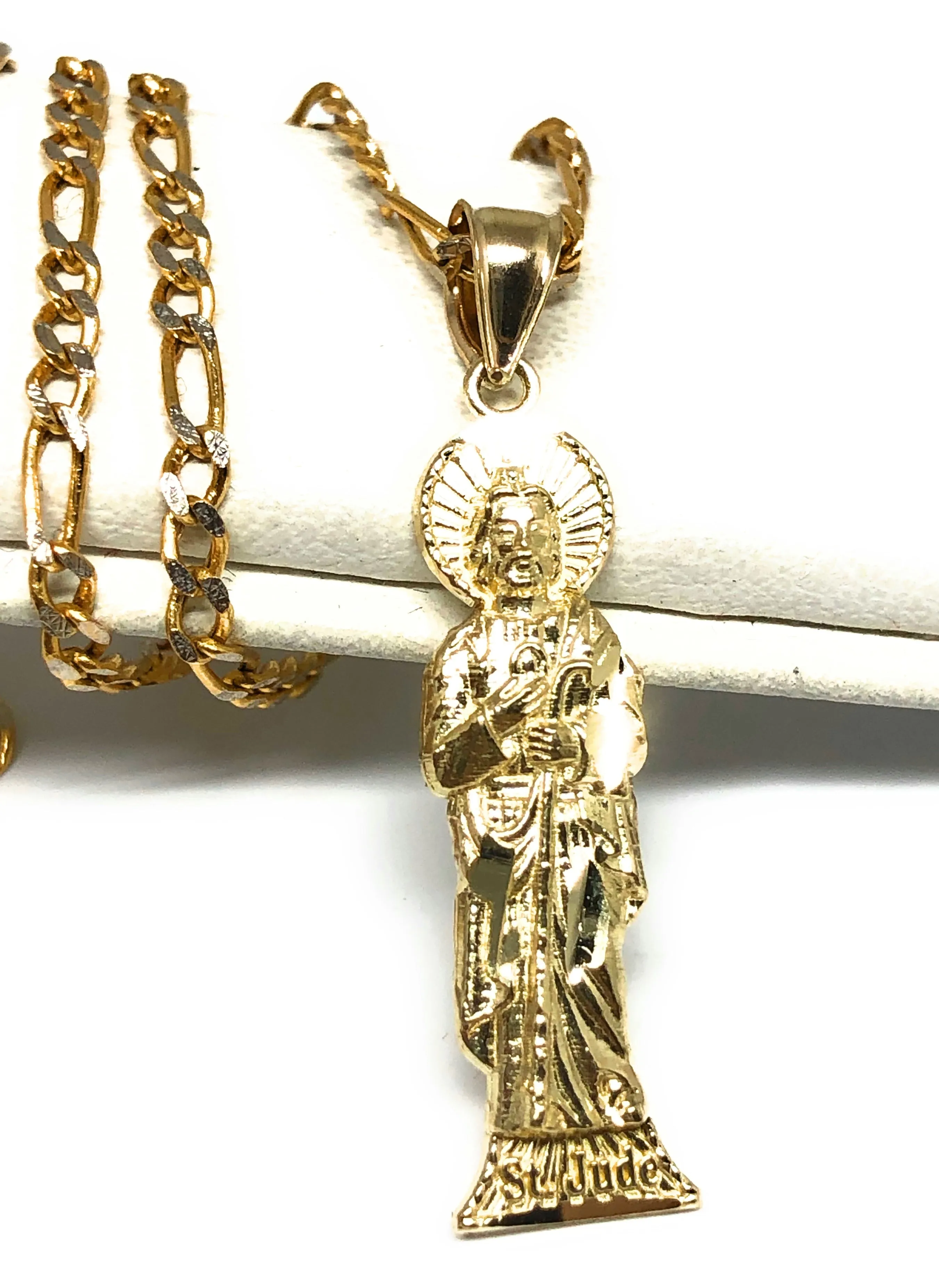 10k Solid Gold Yellow Classic Saan Judas Saaint Jude Pendant