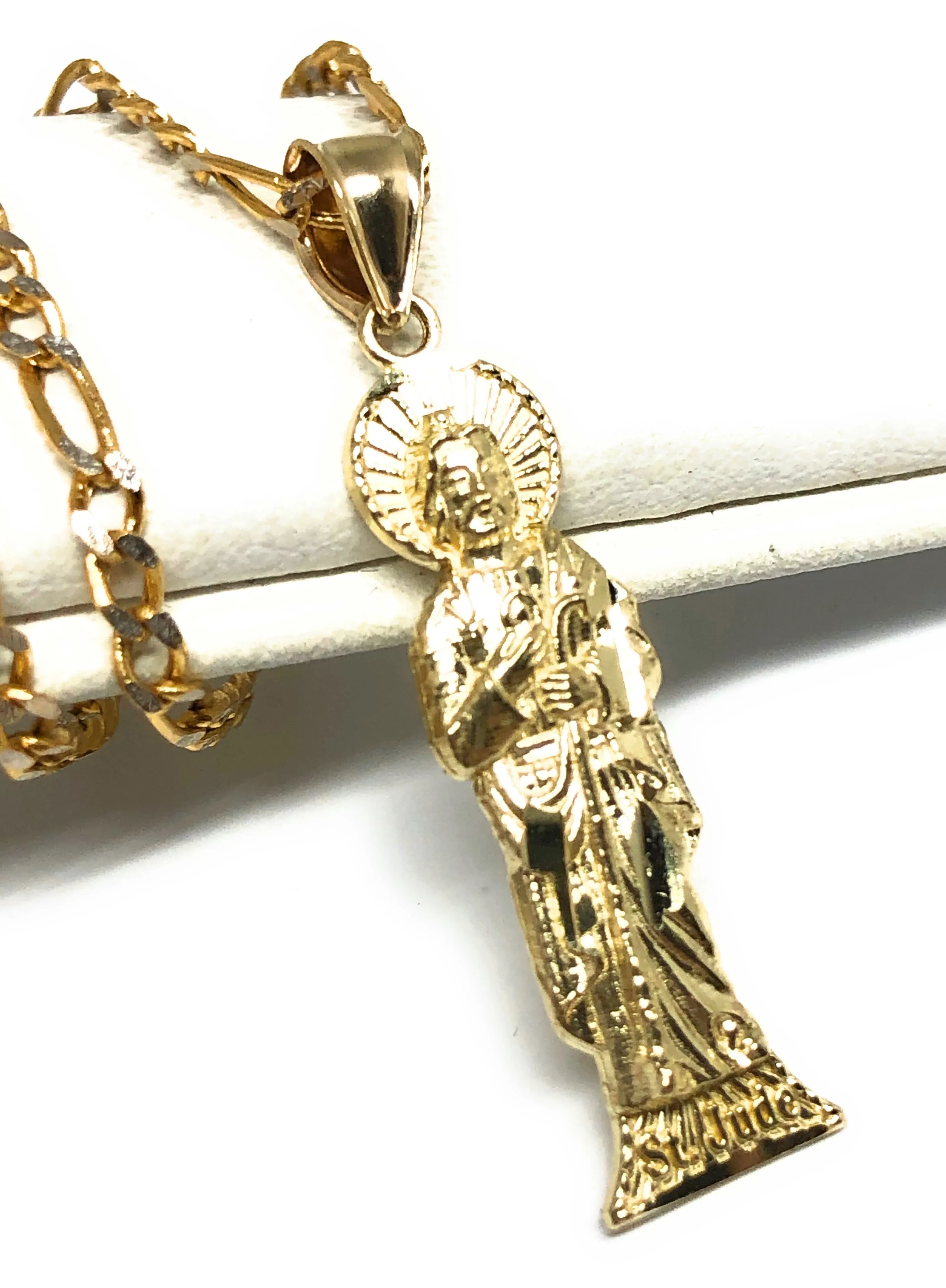 10k Solid Gold Yellow Classic Saan Judas Saaint Jude Pendant