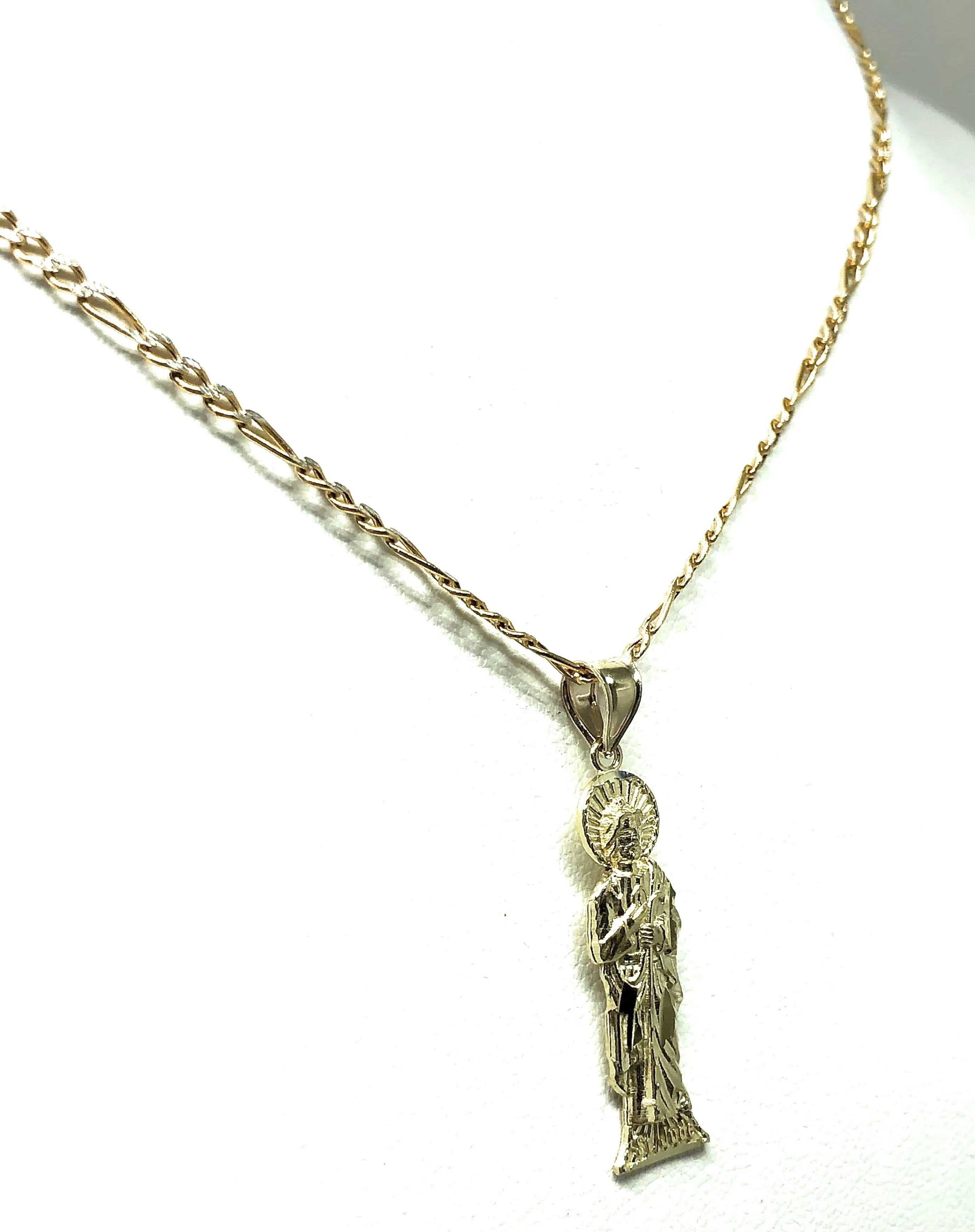 10k Solid Gold Yellow Classic Saan Judas Saaint Jude Pendant