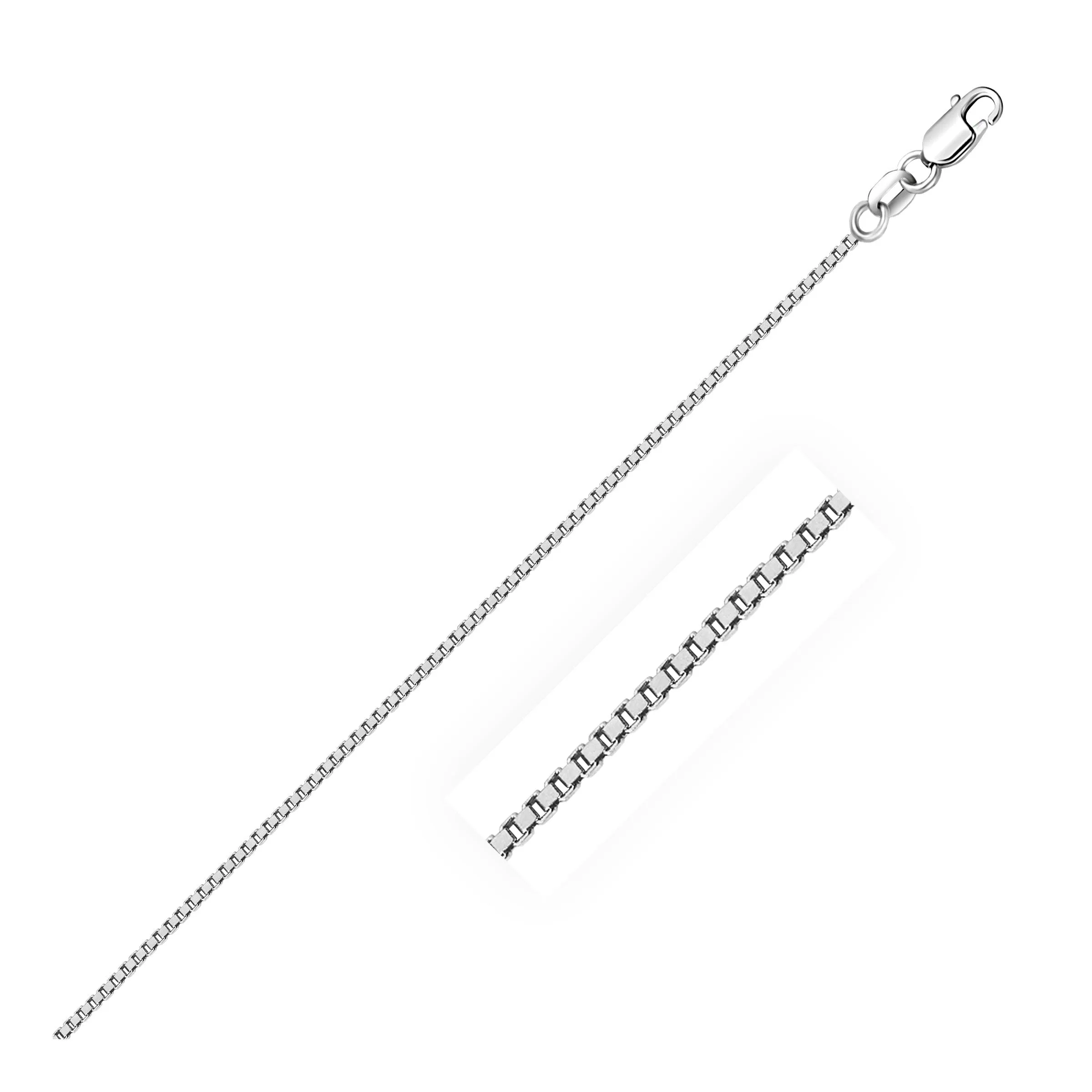 10k White Gold Classic Box Chain 1.0mm-rx59094-16