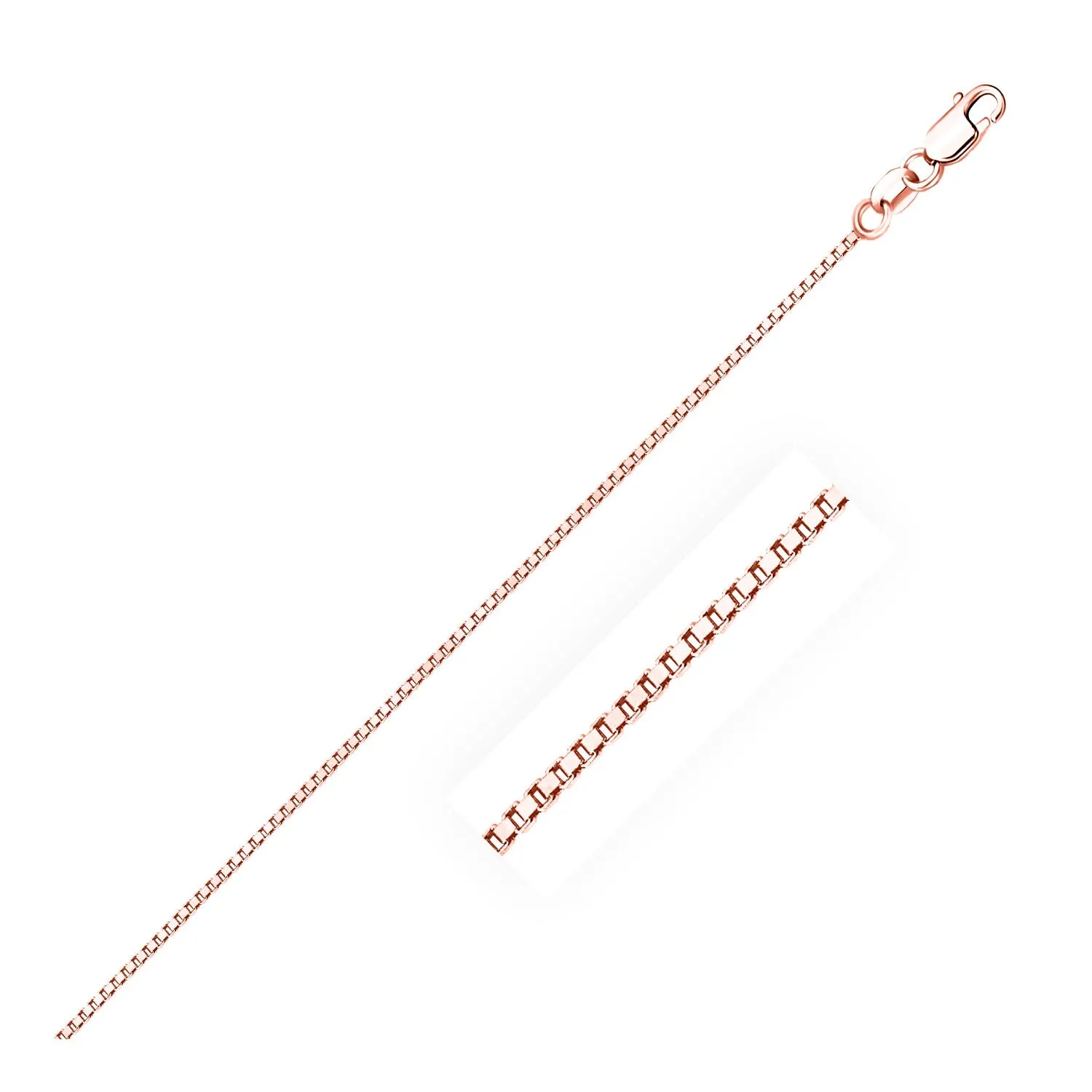 14k Rose Gold Classic Box Chain 0.8mm-rx57396-17