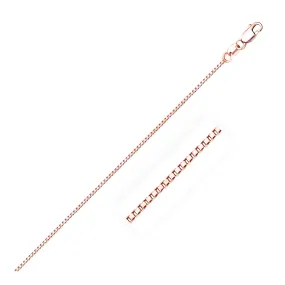 14k Rose Gold Classic Box Chain 0.8mm-rx57396-24