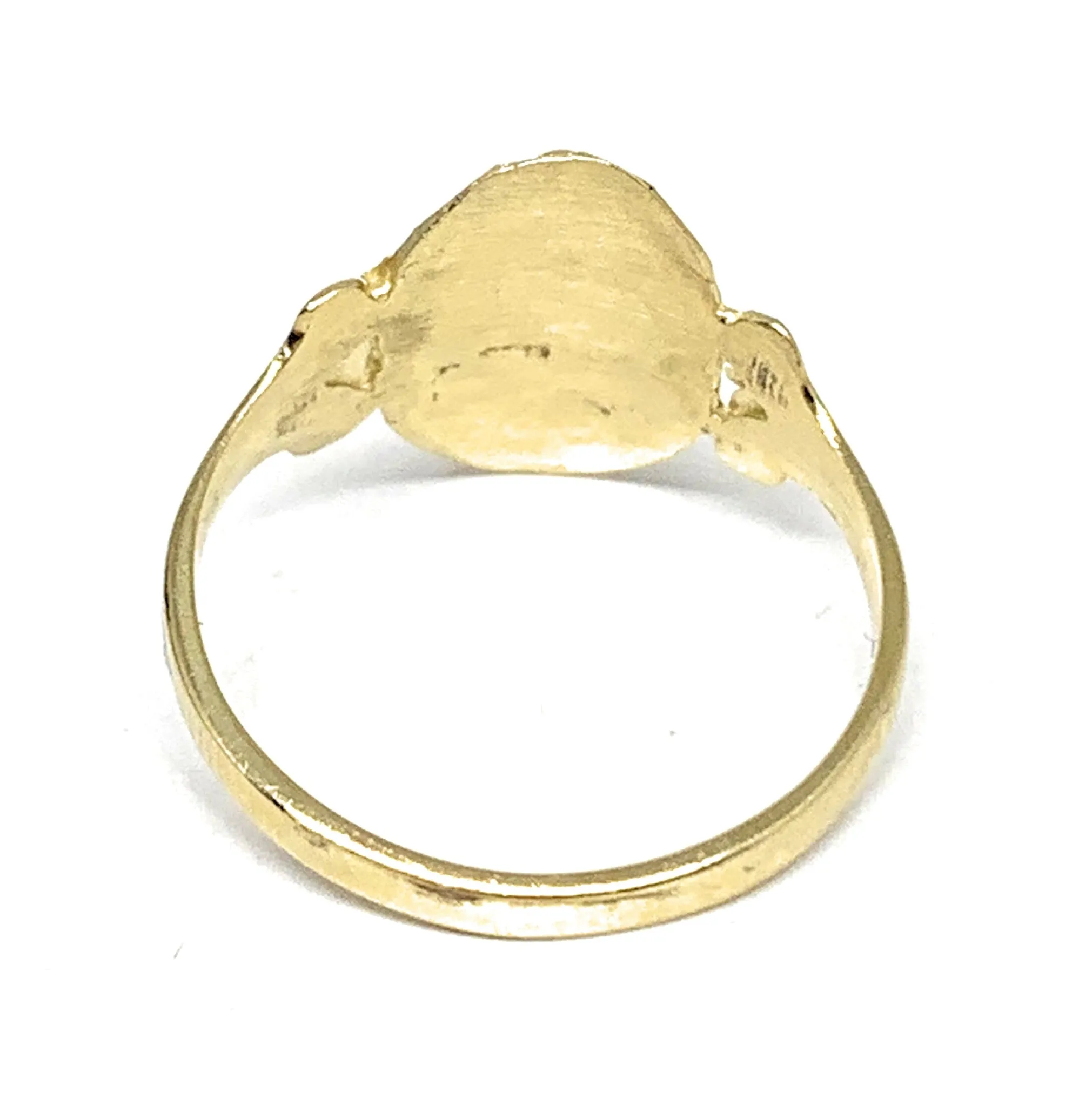 14k Solid Gold Yellow Classic Virrgin Mary Ring