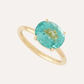 18K Affinity Brazilian Teal Tourmaline Ring