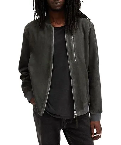 Allsaints Kemble Suede Bomber Jacket