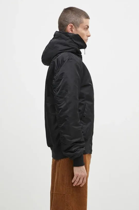 Alpha Industries jacket MA-1 Hooded men's black color 158104.03