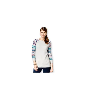 American Living Womens Fair-Isle Sleeves Pullover Sweater, TW1