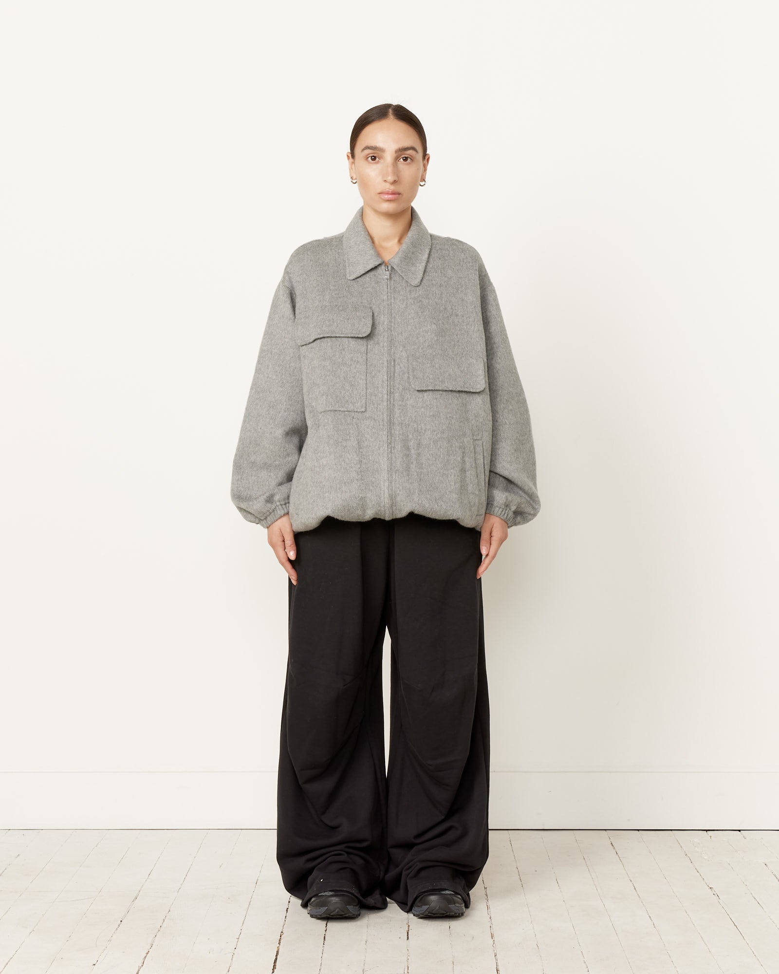 Angora Oversized Bomber Jacket