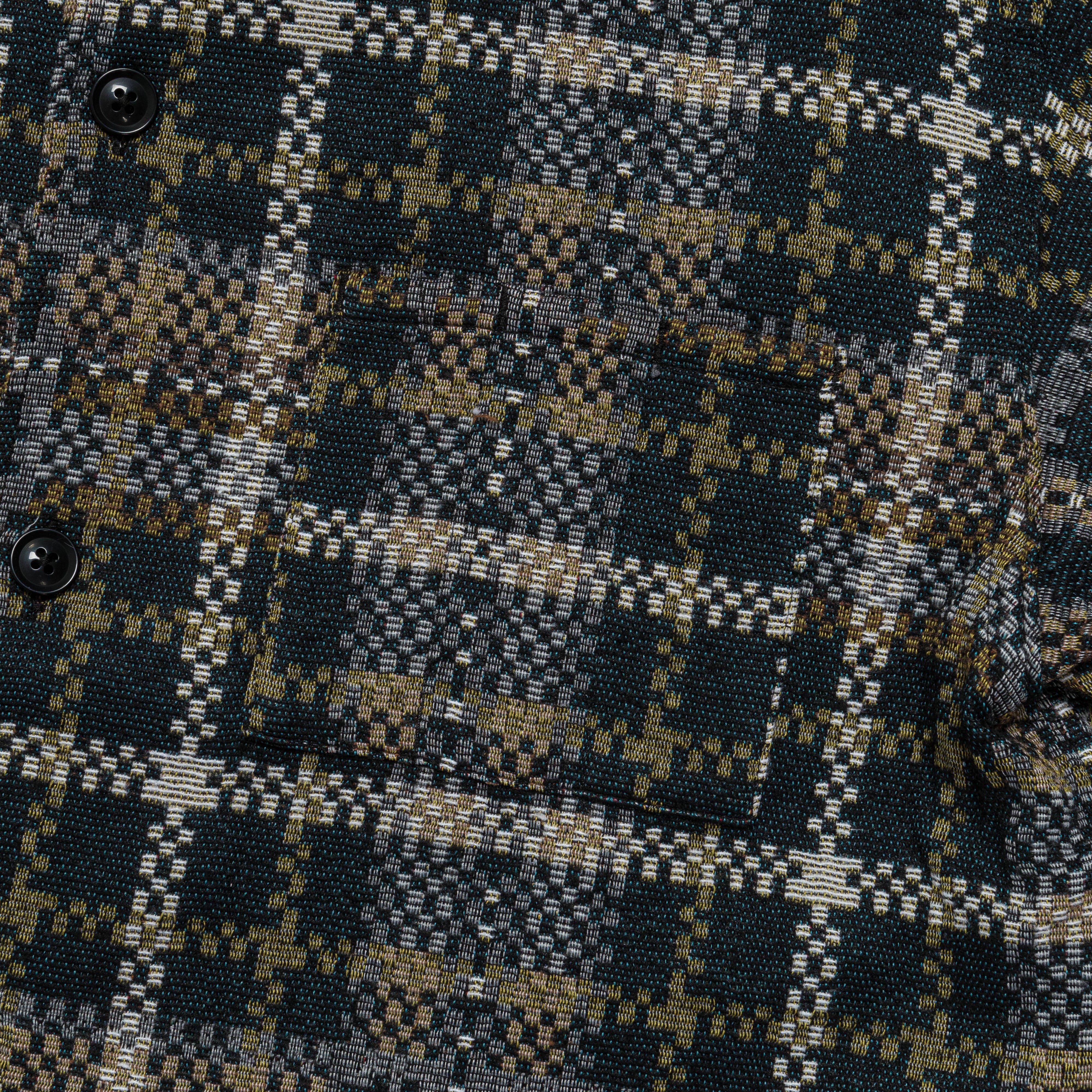 BA Shirt Jacket - Black/Tan Cotton Acrylic Old Plaid