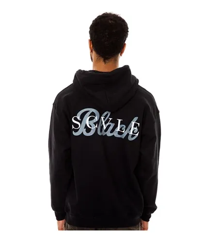 Black Scale Mens The Rebel X Script X Logotype Hoodie Sweatshirt, TW1