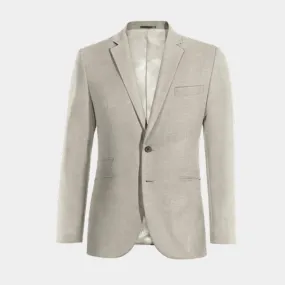  Blazer beige elástica esencial