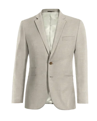  Blazer beige elástica esencial