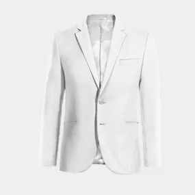  Blazer blanco nieve de lino esencial