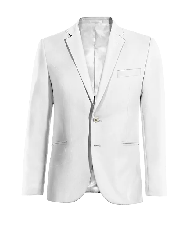  Blazer blanco nieve de lino esencial