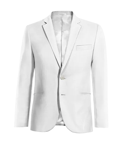  Blazer blanco nieve de lino esencial