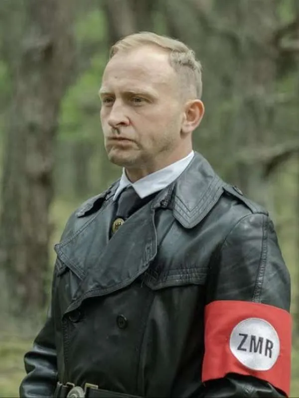 Borys Szyc Operation: Nation Black Leather Coat