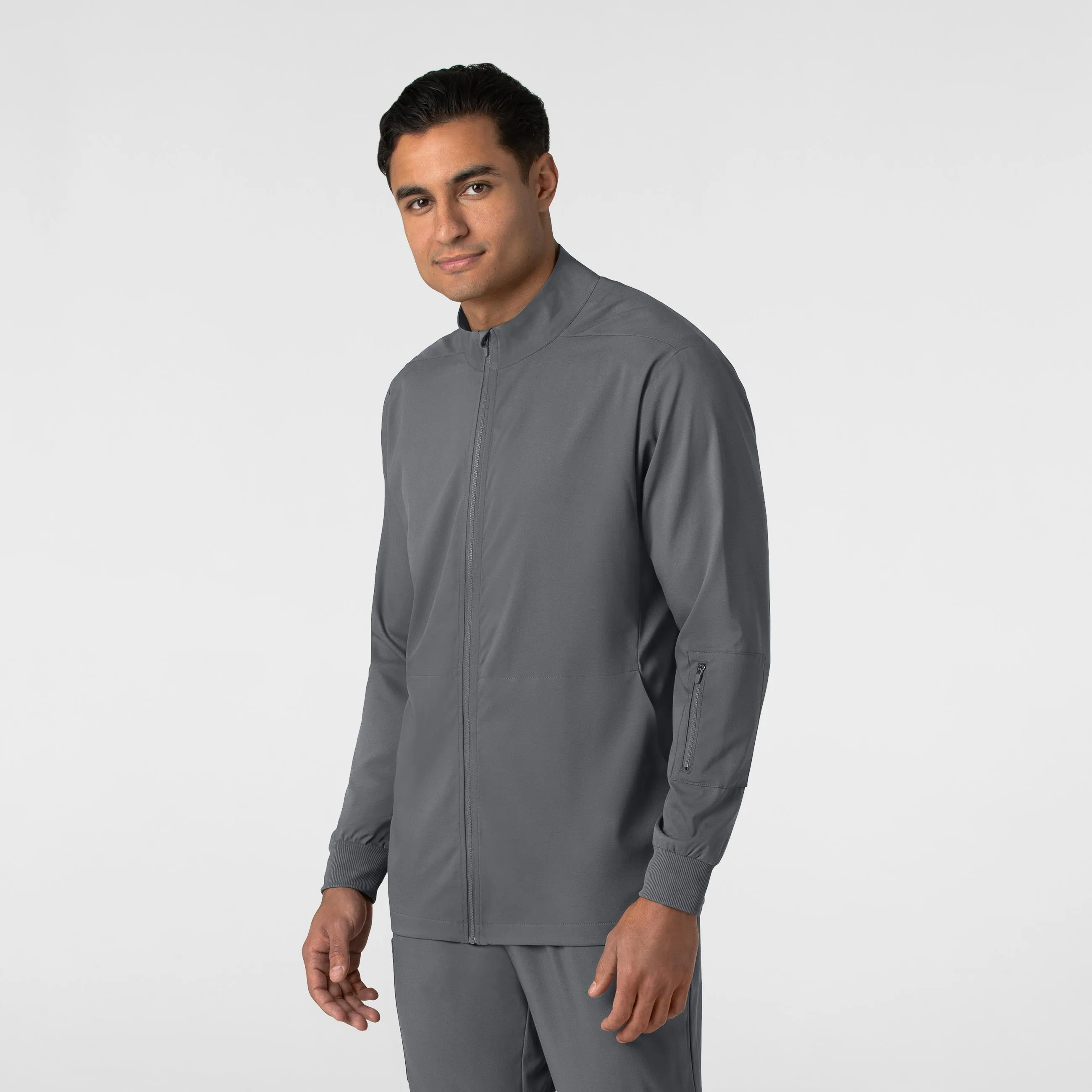 Boundless Men's Warm Up Scrub Jacket - Pewter