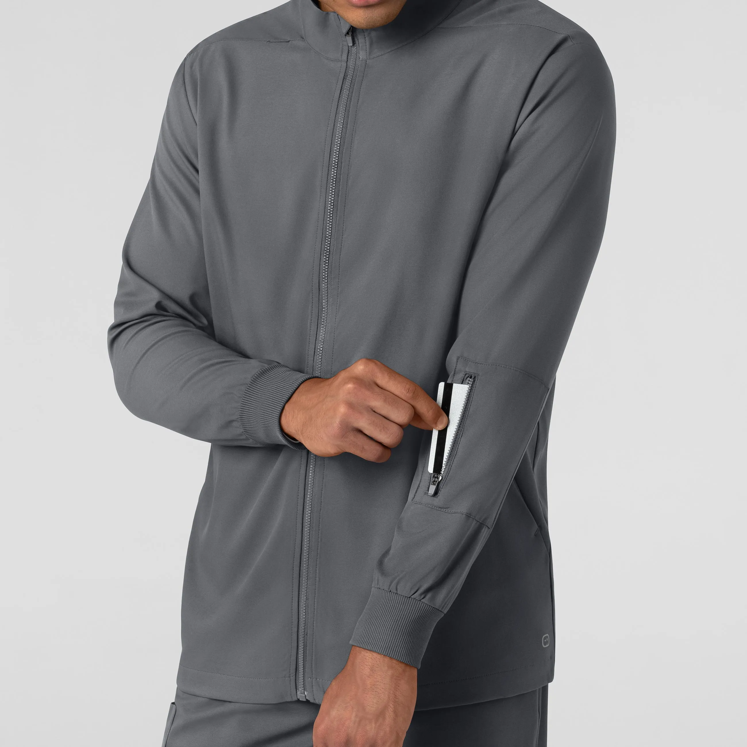 Boundless Men's Warm Up Scrub Jacket - Pewter