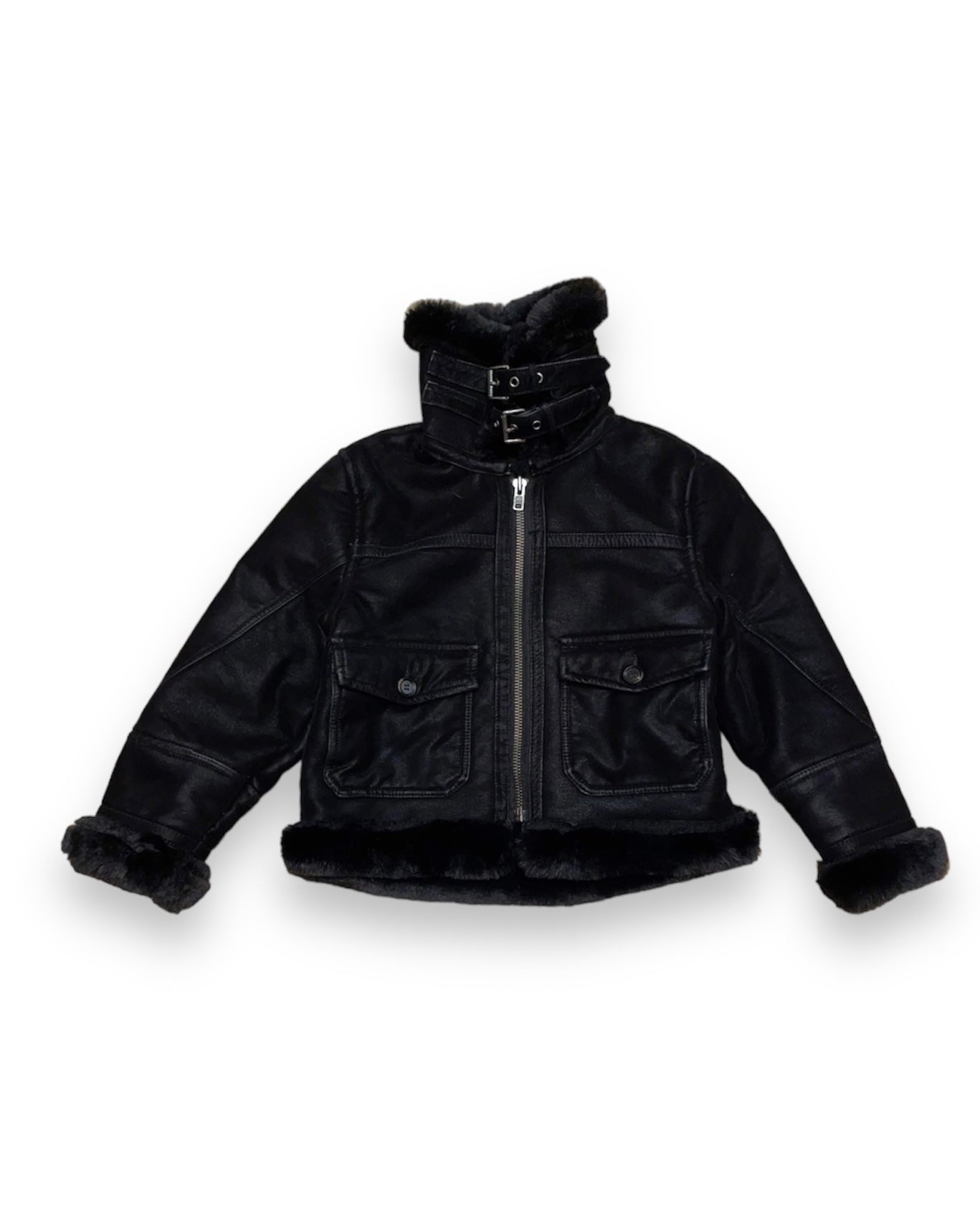 Boy’s Fur Collar Bomber Jacket