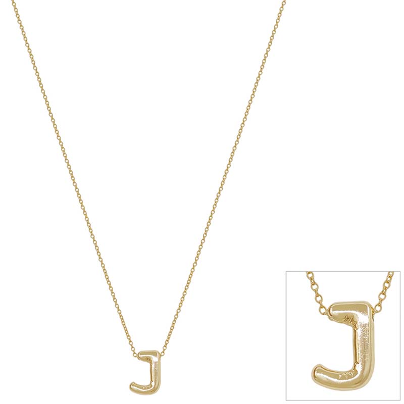 Bubble Initial Letter Necklace