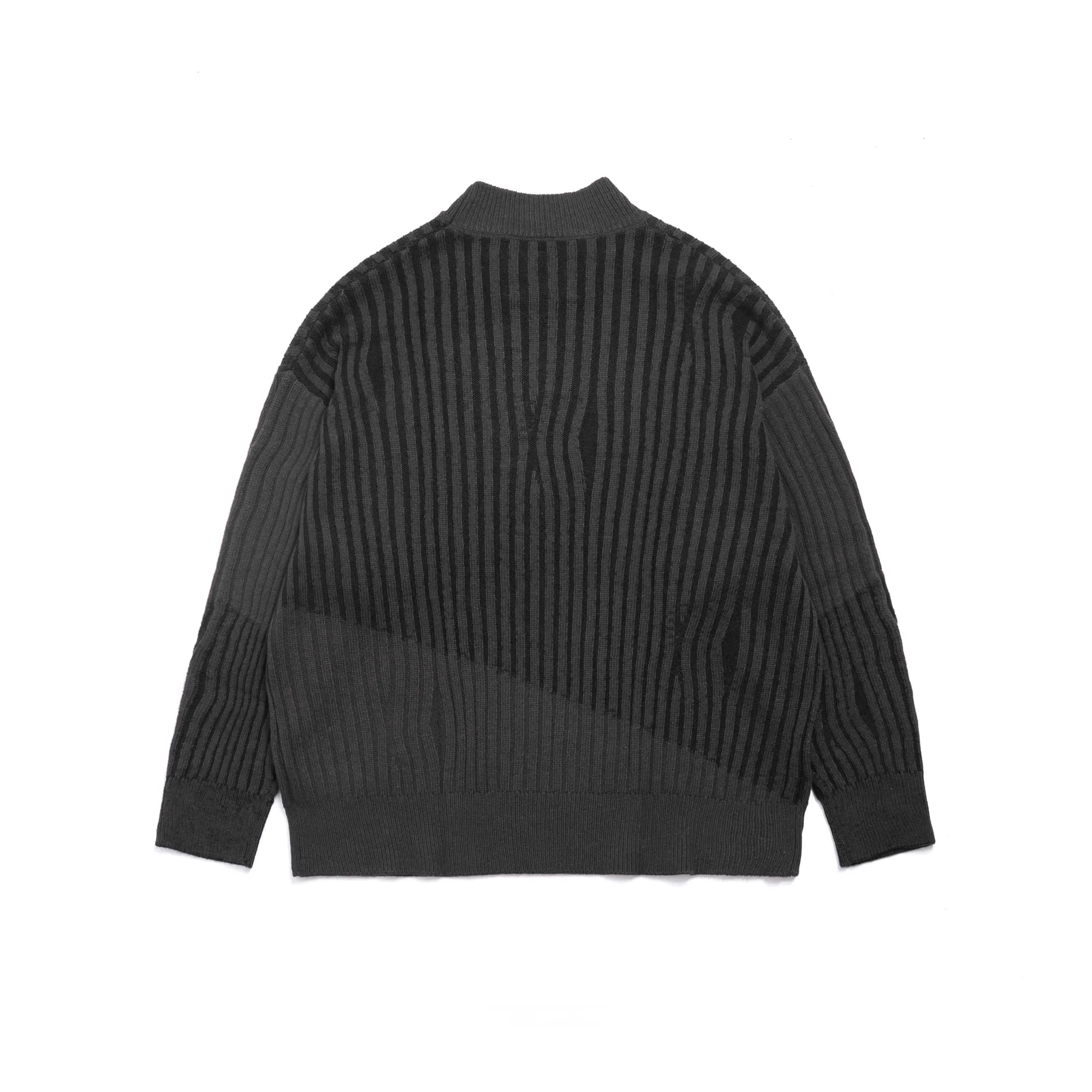 BURGUNDY GAP SWEATER-DARK GREY