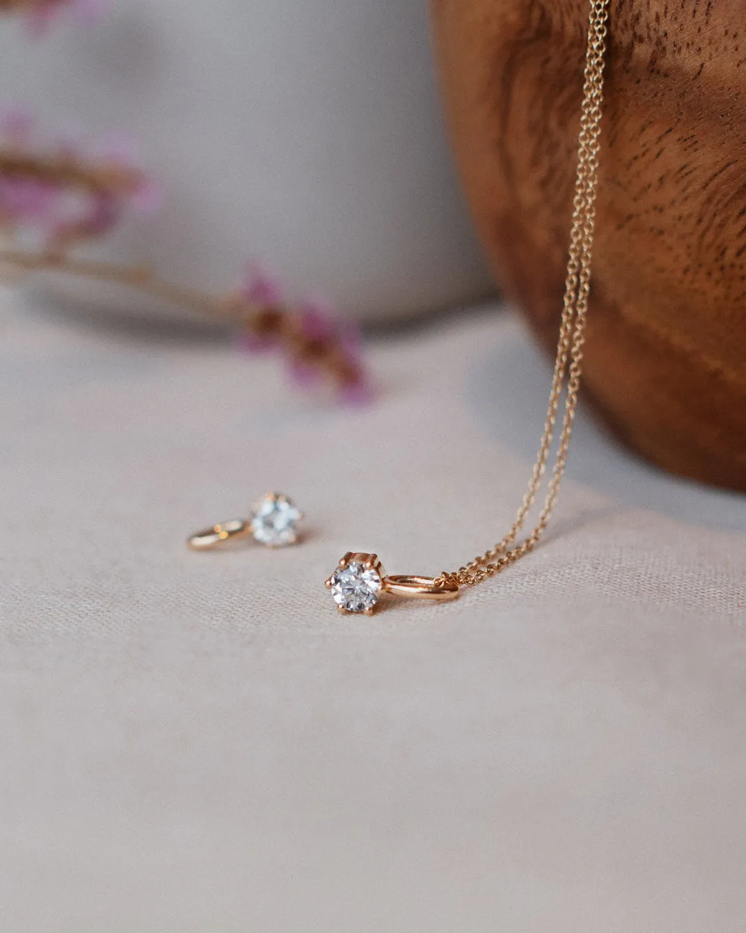 Classic Diamond Solitaire Necklace