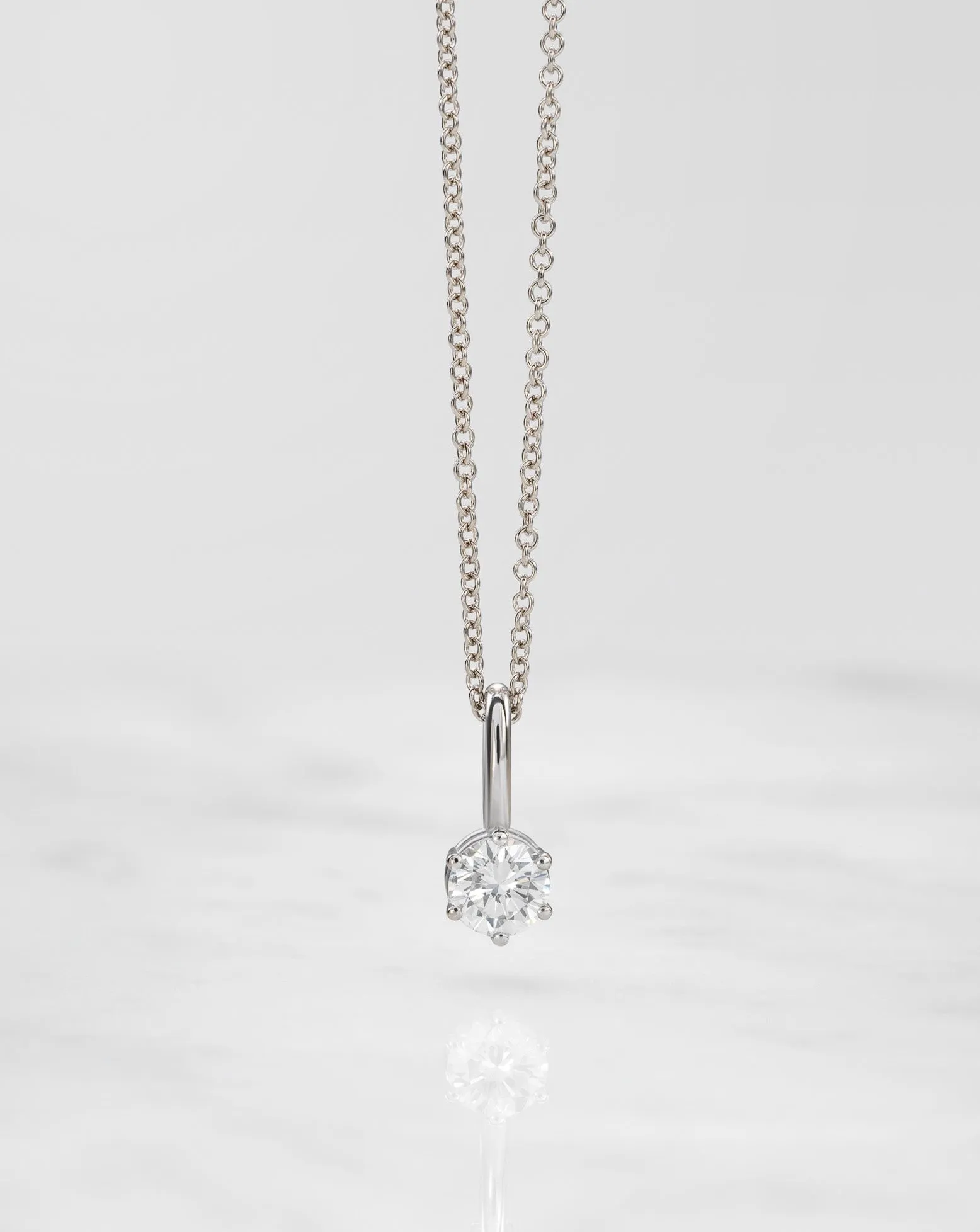 Classic Diamond Solitaire Necklace