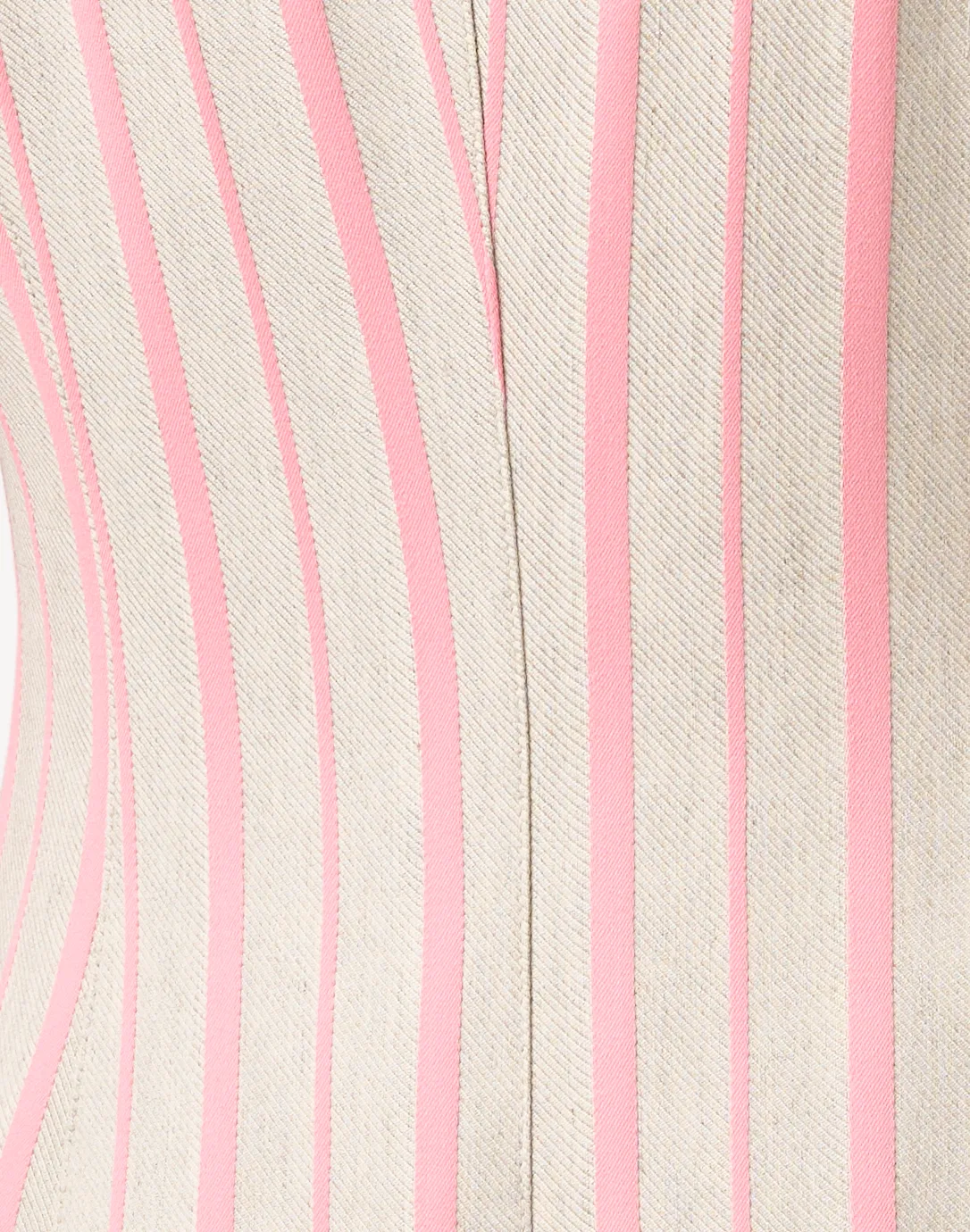 Classic Pink Striped Linen Blazer