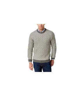 Club Room Mens Cable Knit Pullover Sweater, TW5