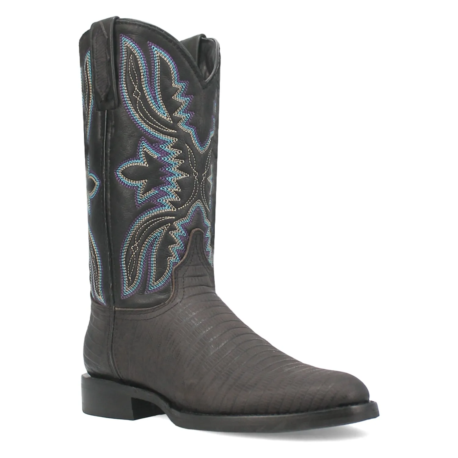 Dingo Mens Saw Buck Black Leather Cowboy Boots