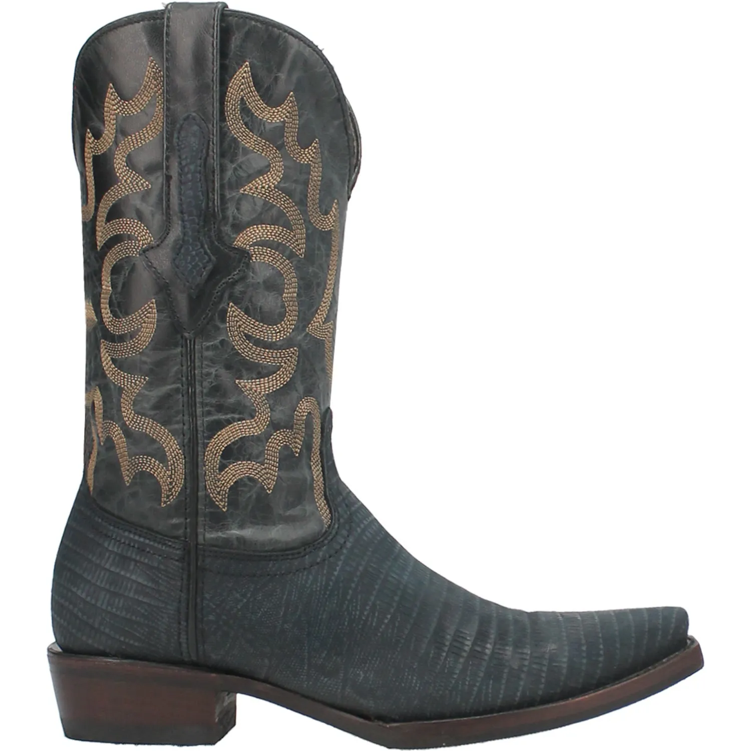 Dingo Mens The Duke Navy Leather Cowboy Boots