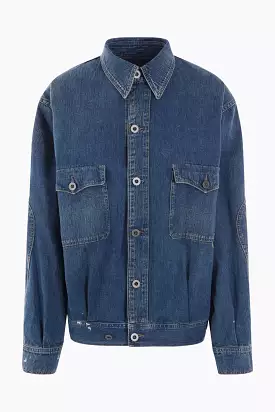 distressed-effect denim jacket