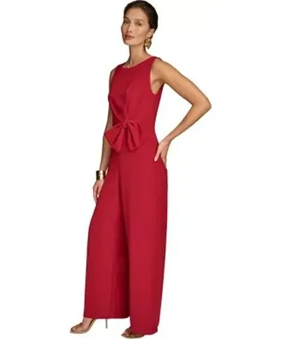 Donna Karan Women's Sleeveless Bow Waist Jumpsuit