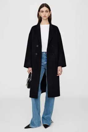 Dylan Cashmere Blend Coat - Black