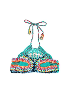 Etro Halter-Neck Crochet Cropped Top