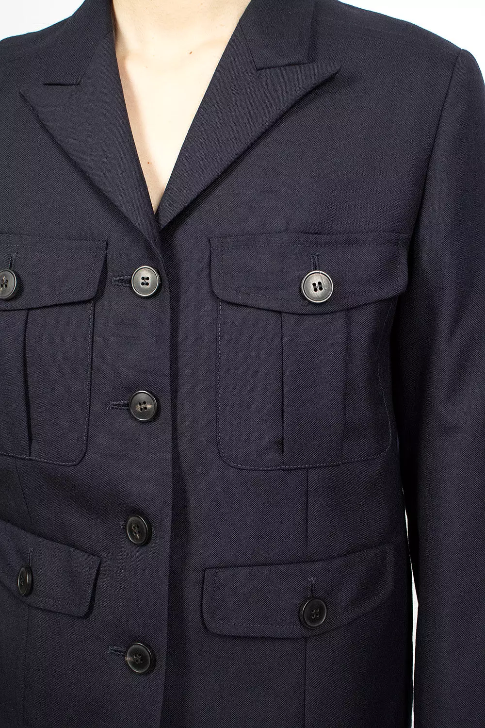 Fitted Jacket Navy