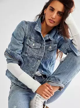 FREE PEOPLE RUMORS DENIM JACKET