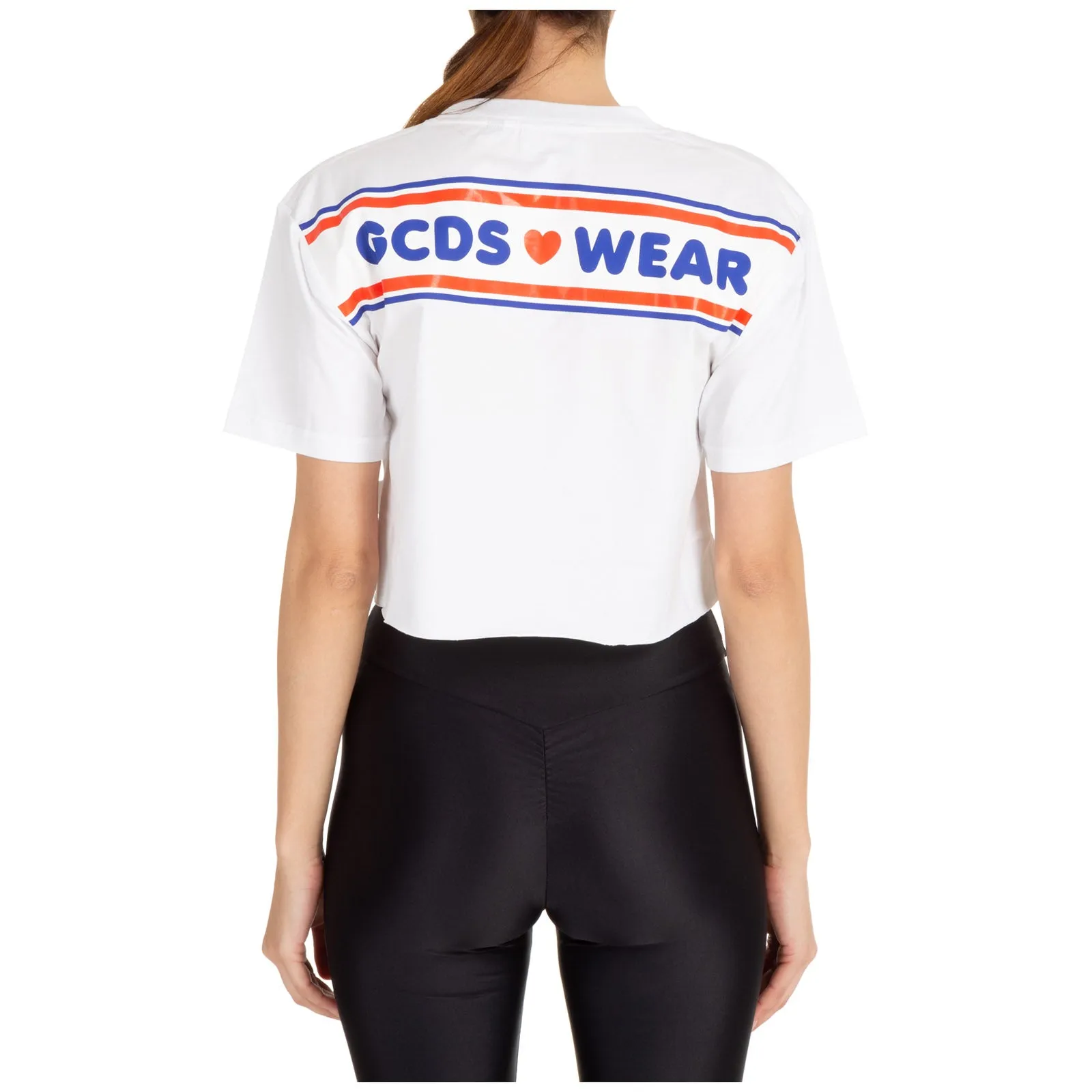 GCDS Cute Logo Tape Cropped T-Shirt