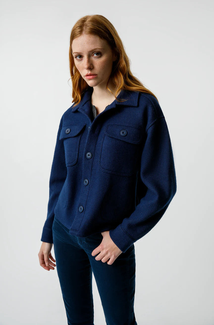 Halle Shirt Jacket - Neptune Blue