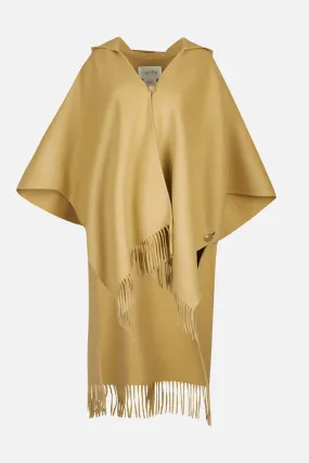 Handmade fringe coat- yellow beige