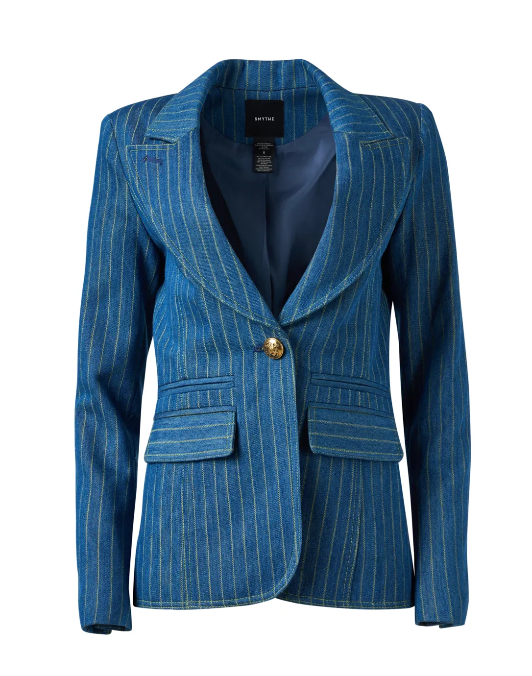 Hutton Denim Striped Blazer