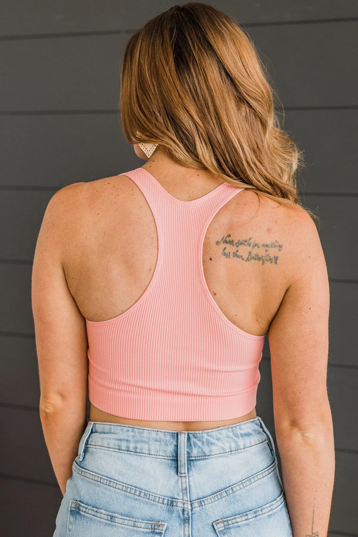 Keep Dreaming Cropped Tank Top- Light Pink