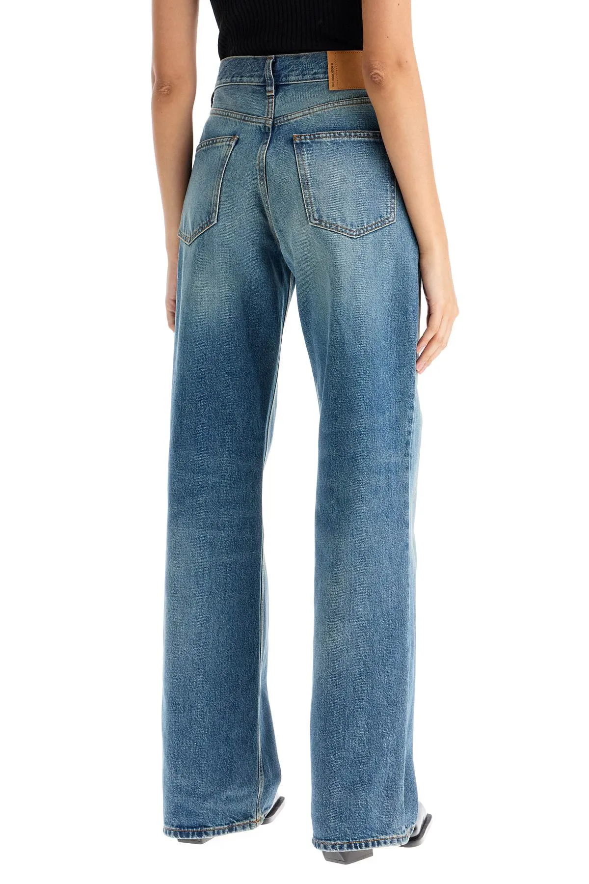 korean straight leg jeans HEW03185DF106 PIANO BLUE