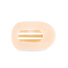 Large Almond Beige Flat Oval Hair Clip