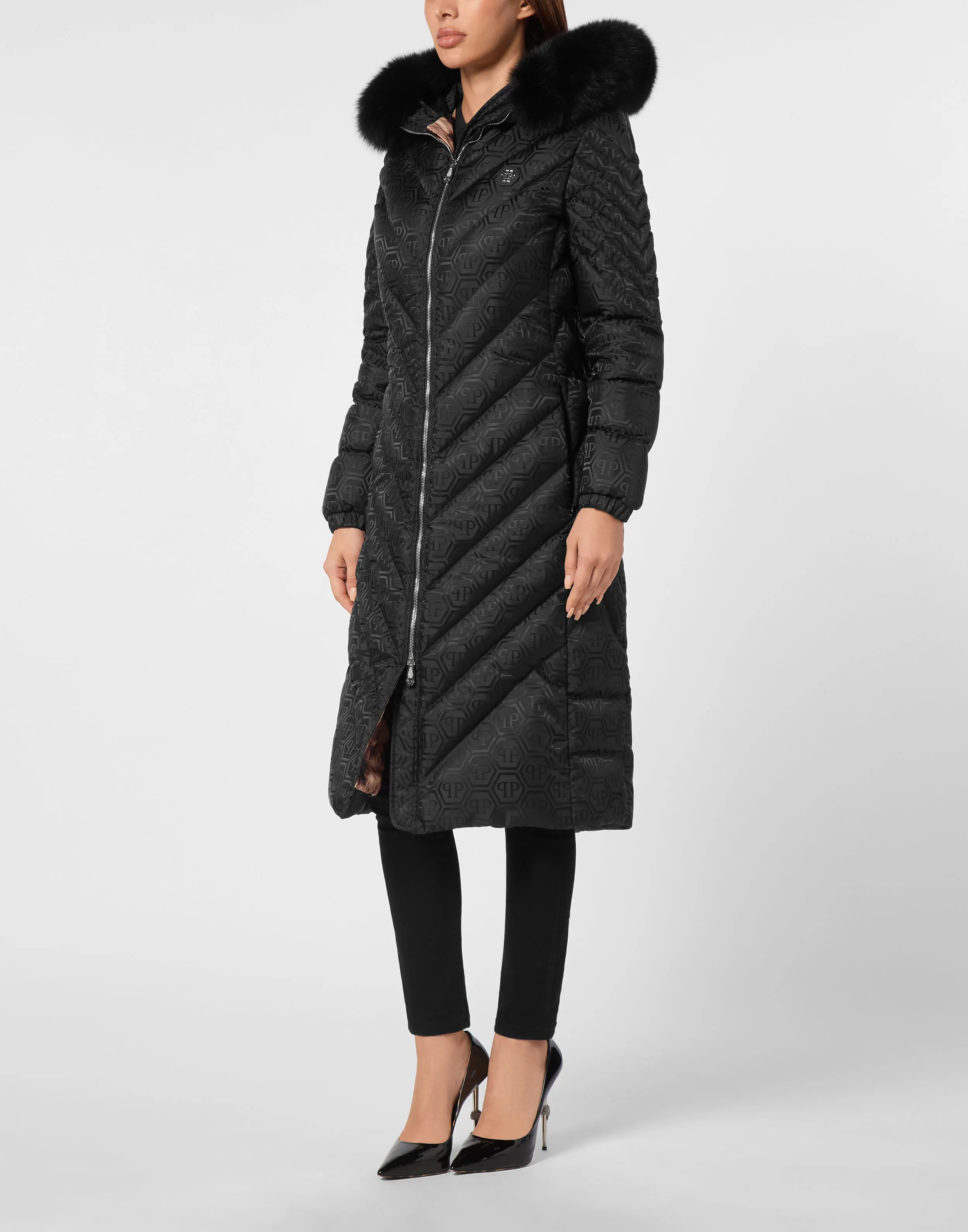 Long Coat Puffer Jacket Monogram