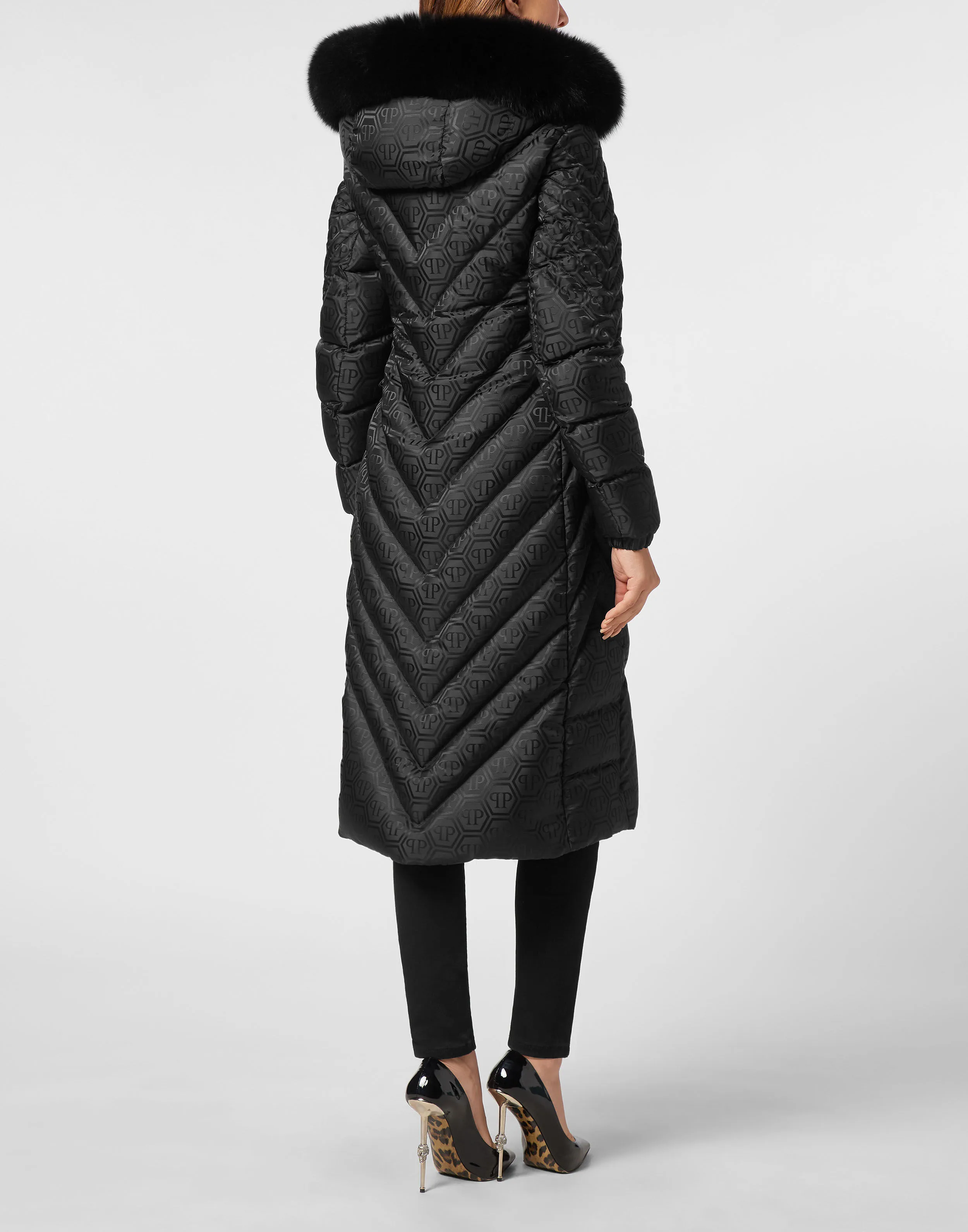 Long Coat Puffer Jacket Monogram