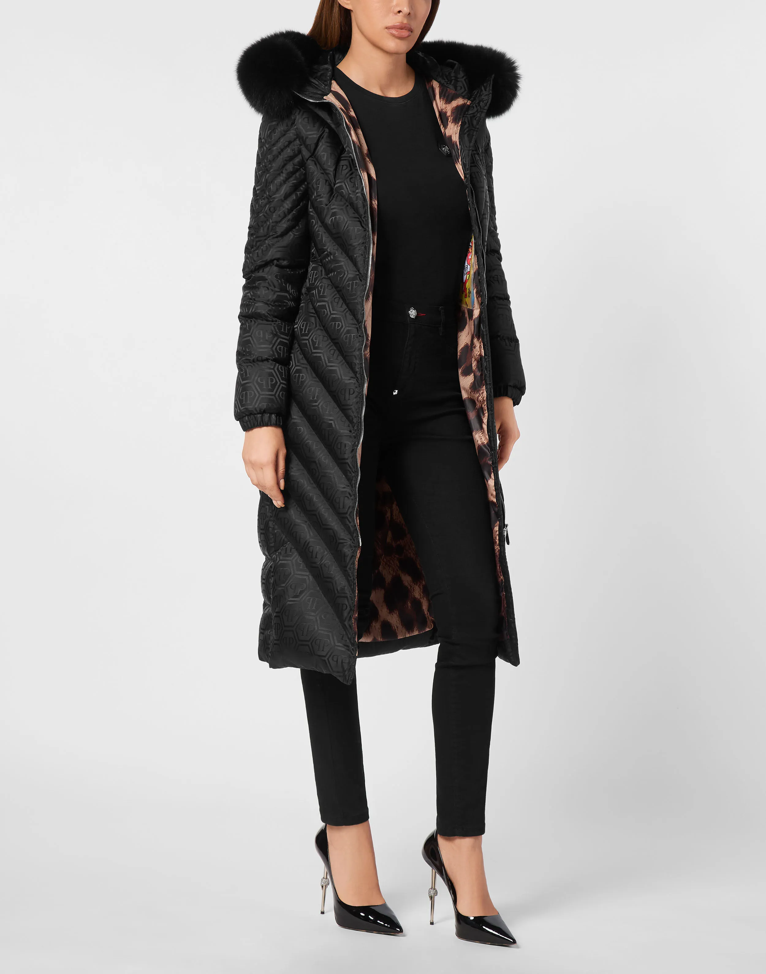 Long Coat Puffer Jacket Monogram